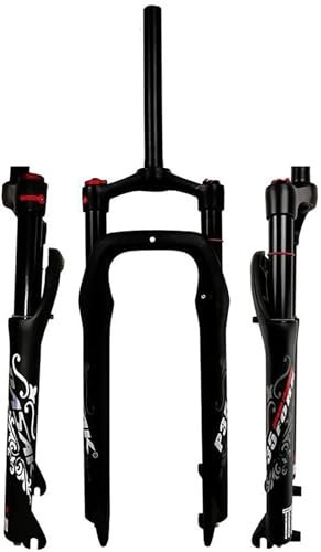 KLYso 26in Tire 4.0 Off-road Bike Accessori Sospensione Forcella Bike Anteriore, XC Forcella D'aria Per 4,0 “pneumatici Neve Spiaggia Bicicletta Forcella In Lega Di Alluminio(Dull Black)