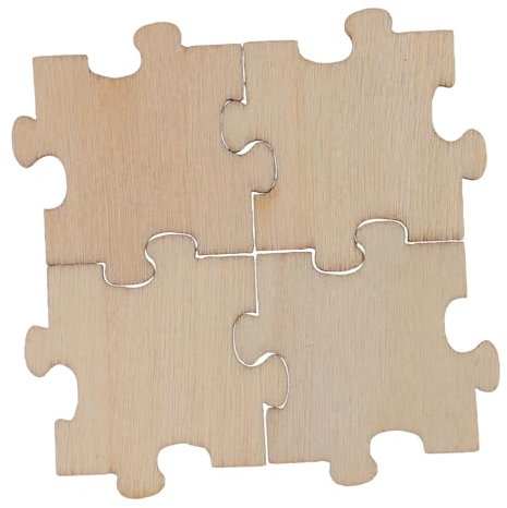 COHEALI 100pcs Wooden Puzzle Jigsaw Woods Slices Educational Toys for Blank Puzzle Jigsaw Unfinished Hanging Ornaments Uncolored Blank Puzzle Puzzles Brain Toy Jigsaw Puzzle