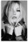 FHILTNMWC Kate Moss Schwarz-Weiß-Fotoposter auf Leinwand, gerahmt, mit Holzrahmen, für Zuhause, Schlafzimmer, Garage, Art-Deco, 40 x 60 cm, ungerahmt