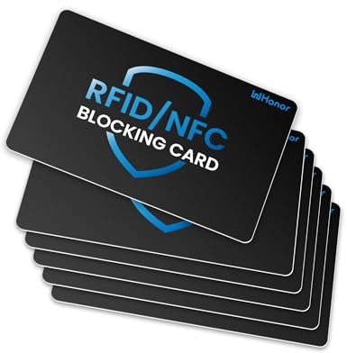 WHonor RFID Blocking Card 6 Pack, Bank Debit Credit Card Protector, Anti-Theft Contactless NFC Blocker, Entire Wallet Protection