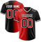 Personalisiert American-Football-Trikot Team Name Number & Logo Sports Uniform Football Jersey für Kinder Erwachsene Herren-Sporthemden Atmungsaktiv T-Shirt,Red