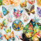 Holografische Aufkleber, 30pcs Transparente Scrapbooking Aufkleber, PET Aufkleber Scrapbooking, Hologramm Sticker Kinder, Geeignet für Sammelalben, Fotoalben, Tagebücher, Bastelarbeiten(Schmetterling)