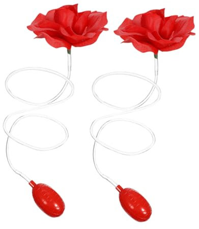 Yardwe 2stücke Spritzende Rote Spaß-Set Für Aprilscherze Und Halloween Realistische Wasser-spritzblume Für Junge Mädchen Und Erwachsene Einfach Zu Bedienen Überraschungselement Für