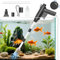 QZQ Nettoyeur de gravier d'aquarium 4 en 1 puissant aspirateur à ventouse avec réglage du débit d'eau pour changer d'eau d'aquarium, nettoyage du gravier et du sable