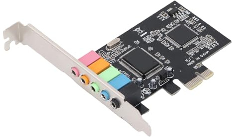 PUSOKEI Interne 5.1 PCIe-Soundkarte |32/64 Bit Stereo PCI Express Adapter Desktop PC DirectSound 3D EAX