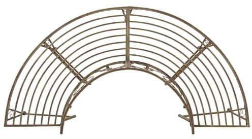 Fengshui Banc d'arbre de jardin en acier marron vieilli 160 x 80 x 89 cm | 4 places, peut être placé autour des troncs d'arbre, surface mate, montage facile, facile d'entretien