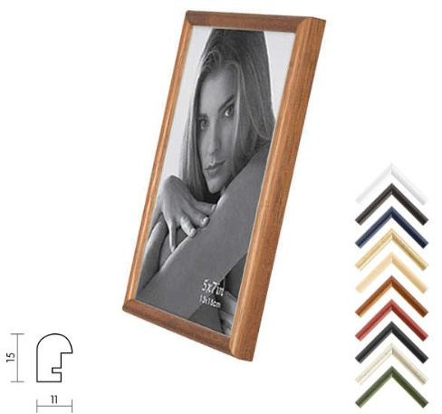 Effect Bilderrahmen 694876 Wandrahmen Profil 15 x 20 cm, Holz, Silber