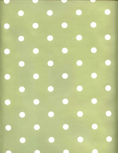 Karina Home Sage Green Dotty PVC Wipe Clean Tablecloth (200cm x 140cm)