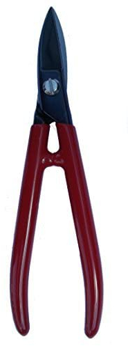 Gifaz Cisaille Made in Italy pour Orfèvre Électricien avec Manche Ouvert Isolé (Lame Droite Brunie | Tranchant à Dents de Scie | Manche Ouvert, 18,5 cm)