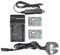 DSTE 2pcs NP-FP50 Rechargeable Li-ion Battery + Charger DC04U for Sony NP-FP50, NP-FP30 and Sony DCR-DVD103, DCR-DVD105, DCR-DVD203, DCR-DVD205, DCR-DVD305, DCR-DVD92, DCR-HC20
