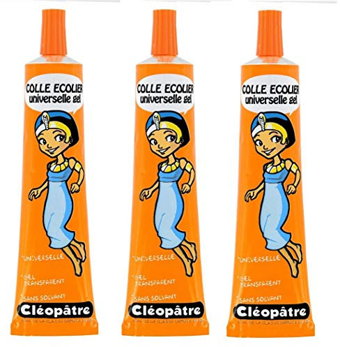 Cleopatre Set mit 3 Tuben Klebstoff, Gel, 30 ml