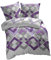 ETÉREA Microfaser Bettwäsche 200x220cm + 2X 80x80cm Ganzjahresbettwäsche Bettbezug Mino - Bettwäsche Set 200x220cm Bettbezug + 80x80cm Kissenbezug Microfaser 3teilig - OEKOTEX Made in Green - Violett