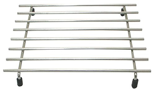 SSW Untersetzer für Töpfe, Pfannen, Auflaufformen, aus rostfreiem Edelstahl hergestellt, schützt die Ablagefläche vor Hitze, pflegeleicht, Größe: 24x19cm, 477259