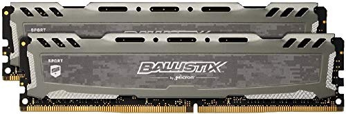 Ballistix Sport LT BLS2K8G4D240FSBK 16 GB Kit (8 GB x2) (DDR4, 2400 MHz, PC4-19200, CL16, Single Rank x8, DIMM, 288-Pin) Memory - Grey