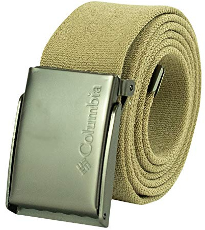 Columbia Men's Military-Style Stretch Belt, khaki, 1siz