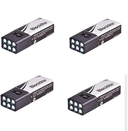 Docooler 9 Volt LED Taschenlampe Torch/Blocklite Taschenlampe Camping Licht Kompakt Ultra Hell (4pcs)