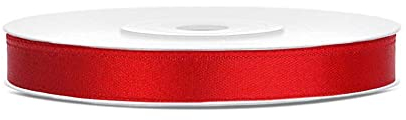DaLoKu Satinband 6/12/25/38/50/100mm x 25m Geschenkband Schleifenband, Größe: 6mm x 25m, Farbe: Rot