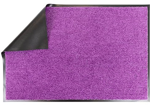 Primaflor - Ideen in Textil Schmutzfangmatte Conti – Lila 60cm x 180cm, Waschbare, rutschfeste, Pflegeleichte Fußmatte, Eingangsmatte, Küchenläufer Matte, Türvorleger für Innen & Außen