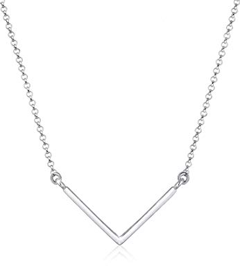 Elli Halskette Damen V-Shape Anhänger Geo Minimal in 925 Sterling Silber vergoldet