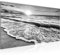 Runa Art Wandbild Sonnenuntergang Strand 1 Teilig 100 x 40 cm Modern Bild auf Vlies Leinwand Panorama Schlafzimmer Wohnzimmer Schwarz Weiss 023712c