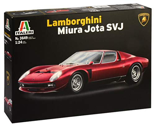ITALERI 3649S - 1:24 Lamborghini Miura Jota SVJ , Modellbau, Bausatz, Standmodellbau, Basteln, Hobby, Kleben, Plastikbausatz, detailgetreu