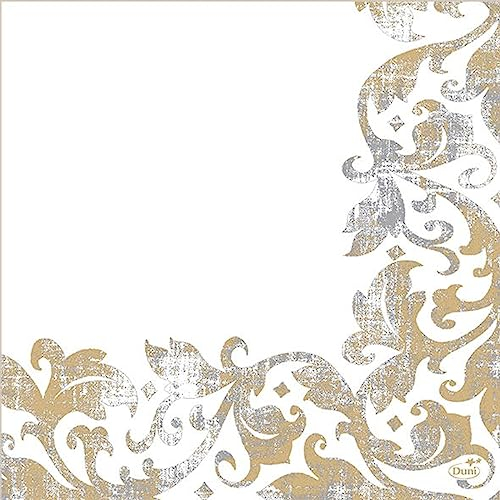 Duni Dunisoft Servietten Festiva White 40x40 1/4 Falz 60 Stück, Duni Servietten Festiva White