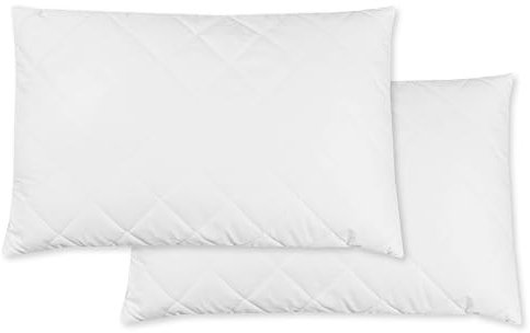 ZOLLNER 2er Set Kopfkissen - 65x100 cm - mit Reißverschluss – Individuell anpassbare Füllung aus Synthetikfasern - bis 95°C waschbar - Bezug aus Baumwollmischung - Hotelqualität