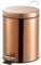 MYBA Cubo de basura de acero inoxidable con pedal de basura, cubo de basura con tapa para cubo de basura de baño y cocina (color: oro rosa, tamaño: 5 L)