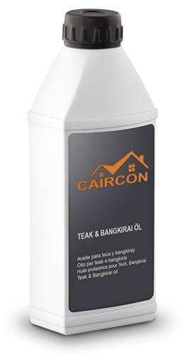 CAIRCON Huile protectrice pour Teck, bois exotique dur - Mobilier de jardin terrasse - 1L