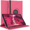 EAZY CASE - Funda para Samsung Galaxy Tab A7 Lite Protectora Tablet Smart Cover Soporte Giratorio Estuche Plegable 360° rotativo con función Atril Cuero sintético Rosa