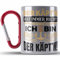 Trendation - Kapitän Edelstahl Tasse Karabiner Geschenk Käptn Lustiger Spruch Bootsfahrer Sportboot Herren Segler Segeln Motoboot (Rot)