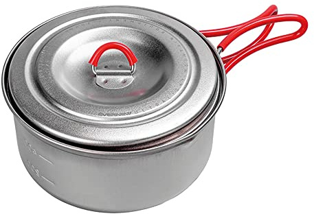 Evernew Titanium Lightweight Camping Pot w/Folding Handle, 600 | camping-pots-pans-and-griddles