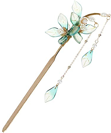 Women's Hair Sticks With Tassel Pearl Flower - Chinese Chopsticks Hair Pin Retro Chignon for DIY Accessory