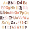 Tenare 134 Stück 12,7 cm Pinnwand Buchstaben Alphabet Zahlen Buchstaben Combo Set Buchstaben Ausschnitte für Pinnwand Display Heimdekoration (Boho-Stil)