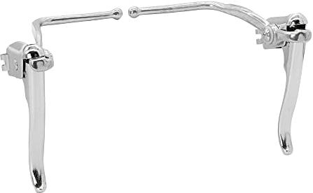 P4B | Rennrad Bremshebel Set mit SAFETY-Bremshebel | Hauptbremshebel aus Stahl | In Silber