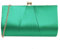 UShopUK Bolso de mano de satén para novia, graduación, boda, noche, fiesta, bolso de mano, medium (Verde)