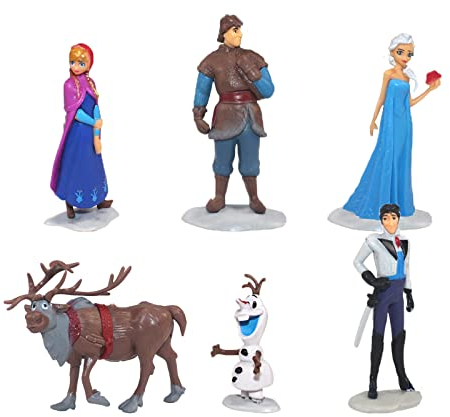 Dinoeye Frozen Birthday Party Supplies - Action Figures Cake Decorations, Car and Desk Toys Play Set