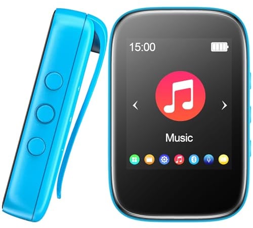 Bluetooth MP3 Player with 32GB Portable Music Player Support FM Radio Voice Record Ebook Calendar Stopwatch SupportMicros SD Card Up to 128GB