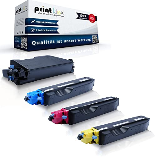 4X Print-Klex Tonerkartuschen Kompatibel mit Kyocera TASKalfa 350 ci TASKalfa 351 ci TK5305K TK5305C TK5305M TK5305Y Black Cyan Magenta Yellow BKCMY - Office Plus Serie