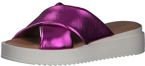 Tamaris Damen Plateau Mules Keilabsatz; FUXIA METALLIC/pink; 39 EU