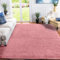 XSIVOD hochflor Wohnzimmer Teppich, Schlafzimmer Bettvorleger, Moderner zottelig flauschig weich Teppiche für Kinderzimmer Anti-Rutsch Unterseite waschbarer, 200x300 cm, Erröten