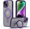 TECHGEAR iPhone 15 Stand Case [Fusion Armour Ring] Premium Hybrid Tough Rugged Protective Magnetic Kickstand Case, Compatible with MagSafe Case for iPhone 15 6.1 - Purple