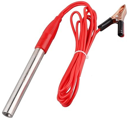 MSEURO Élément Chauffant Tubulaire 12V avec Pince Crocodile DC Chauffe-Eau for Camping-Car/Voiture Tube de Chauffage par Immersion 150w/200w/300w Lucky (Size : 12V, Color : 300w)