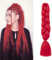 Dcbaboo Braids Extensions Kunsthaar zum Einflechten 1 Stücke Braiding Hair Kanekalon Haare zum Einflechten Haarverlängerung Zöpfe Afro Crochet Box Braids Hair Flechten 100g, Rot