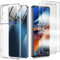 Coque pour TCL 50 SE/TCL 40 NxtPaper 4G avec 2 Protecteur D'écran en Verre Trempé, Housse de Protection Souple Silicone TPU Bumper Antichoc avec pour TCL 50 SE - Transparente