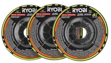 RYOBI 3 PC. 4-1/2 Metal Grinding Wheel Set