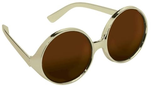 Libetui Partybrille große Gläser Kostümbrille Party Geburtstag Karneval Zubehör Brille Spaßbrille Damen Frauen Brille Fotoshooting Brille gold bronze