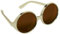 Libetui Partybrille große Gläser Kostümbrille Party Geburtstag Karneval Zubehör Brille Spaßbrille Damen Frauen Brille Fotoshooting Brille gold bronze