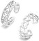 LeCalla 2 Stück 925 Sterling Silber Zehenringe für Frauen | Abwechselnd offene Herzen und Hawaiian Leaf Open einstellbare Zehenring Band | Minimalistische Sommer Strand Fußschmuck