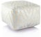 Amago home Kelim Sitzwürfel 50x50 H35cm Pouf Fußhocker Sitzhocker Bodenkissen Fußschemel Farbe metallic Silber